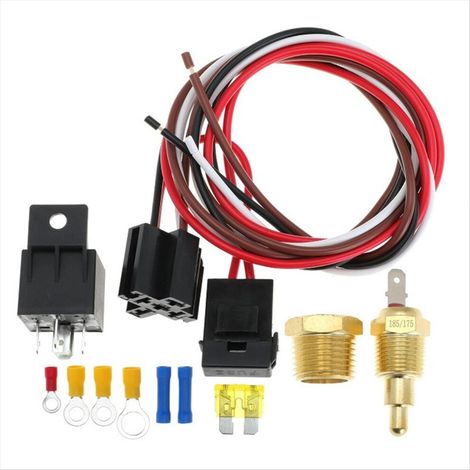 Kit de relais pour ventilateur électrique 40 A, kit de thermostat pour ventilateur de refroidissement électrique