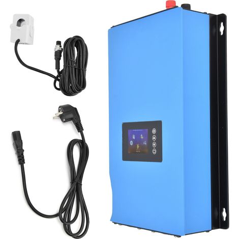 Onduleur Solaire Raccordé au Réseau 1000W avec Écran LCD et Limiteur, pour Panneaux PV et Décharge Batterie, Prise UE 220V 22-65VDC (1/5)