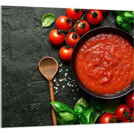 GLASPLATTE FÜR KÜCHE 65x60 Lebensmittel