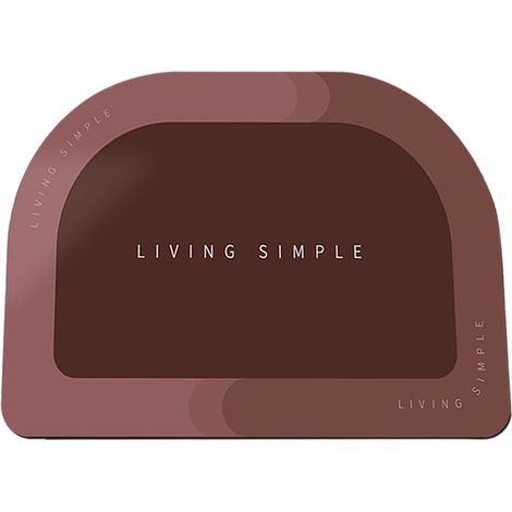 Tapis de bain absorbant à séchage rapide en terre de diatomées nordique, rouge (1/5)