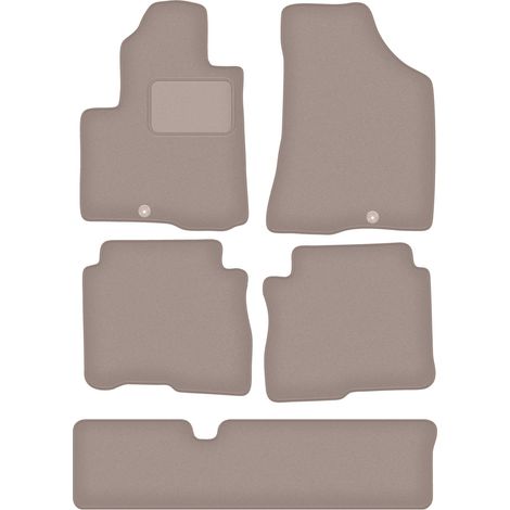 Tapis en velours beige pour Hyundai SantaFe II 7 places (2006-2012) (1/5)