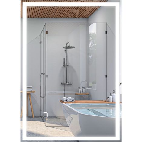 LED-Badezimmerspiegel 70x50 cm mit Touch, Anti-Beschlag und einstellbarem Weißlicht (1/3)