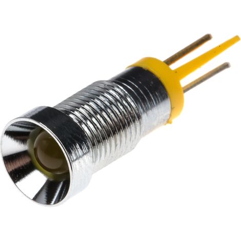 Voyant LED lumineux Jaune RS PRO, dia. 8mm, 2V c.c. ( Prix pour 1 )