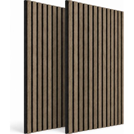 Pannello Acustico MDF con Listelli e Isolamento 120x60 Cm Confezione da 2 Default Title (1/5)