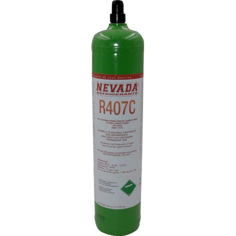 Bomboletta gas R407C refrigerante ricaricabile 850 gr bombola