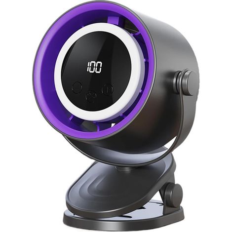 Trade Shop - VENTILATORE DA TAVOLO USB ELETTRICO RAFFREDDAMENTO DESIGN LUCE NOTTURNA CAMERA SCRIVANIA -