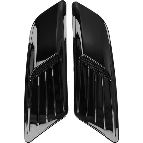 2 Stück Frontmotorhauben-Lüftungsschlitzabdeckungen, glänzend schwarz, universell passend für Ford Mustang 2015-2017 (1/5)