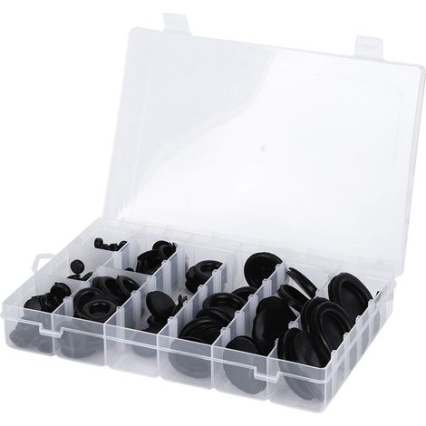 Lot de 130 joints toriques en caoutchouc, bagues d'étanchéité assorties pour câbles et fils, protection 6-50mm / 0,2-2 pouces. (1/3)