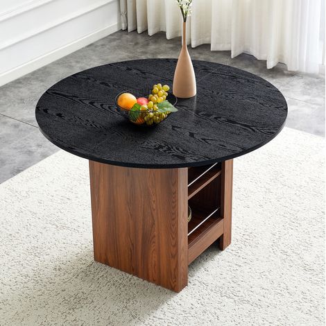 Tavolo rotondo pranzo con contenitore MDF 100 cm OKMYHOME (1/5)