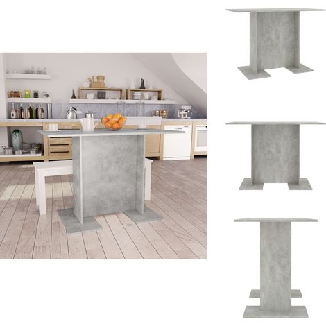 Table de salle à manger Gris béton 110 x 60 x 75 cm Aggloméré - Table À Manger - Table Ronde - Table Basse - Meubles De Salle À Manger - Mobilier Moderne (1/5)