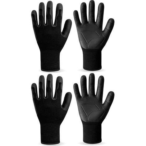 Guantes de jardinería para hombre y mujer, nuevos y duraderos, recubiertos de TPE para jardín, trabajos de protección en interiores y exteriores, 2 pares (1/5)