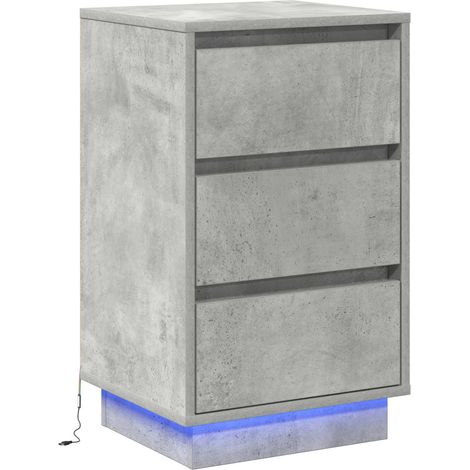 Maison Exclusive - Nachttisch Beton Grau 39 x 34,5 x 65 cm Holzwe