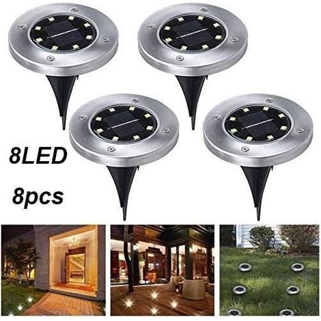 8-Piece Outdoor Solar LED Garden Lights, Waterproof IP65 Garden Decoration (1/4)