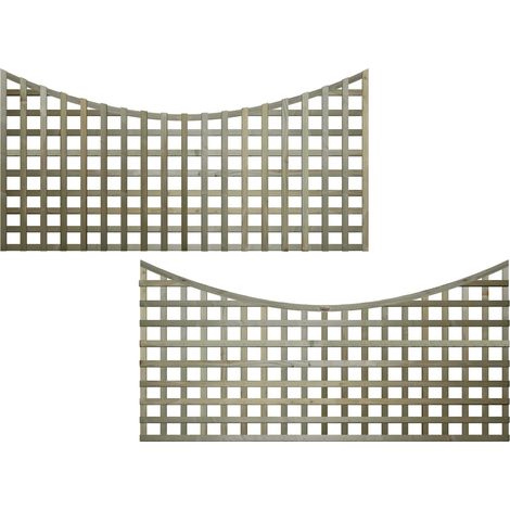 Premier 6ft x 3ft Concave Top Privacy Square Garden Trellis Panels (1/5)