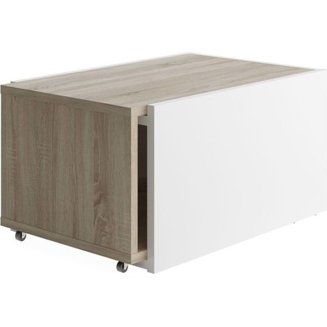 Table Basse Extensible - chêne/Blanc (1/5)