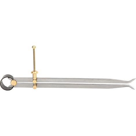 Étrier à ressort intérieur en acier au carbone et laiton, jambes plates, 250 mm, pour mesures de précision (1/5)