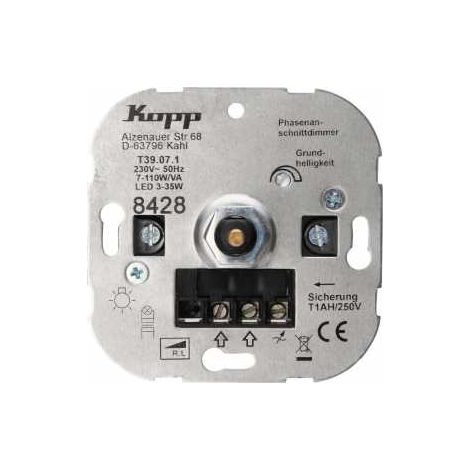 Kopp LED Druck-Wechsel-Dimmer 3 - 35 Watt, Phasenanschnitt, 842800187 Kopp (1/3)