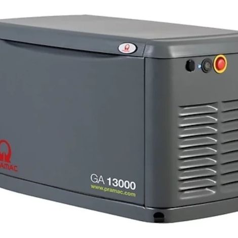 Pramac – Groupe électrogène gaz 13 kVA – Moteur GENERAC G-FORCE OHV – Démarrage électrique – Autonomie 50% : 4.02 m³/h - GA13000 (1/2)