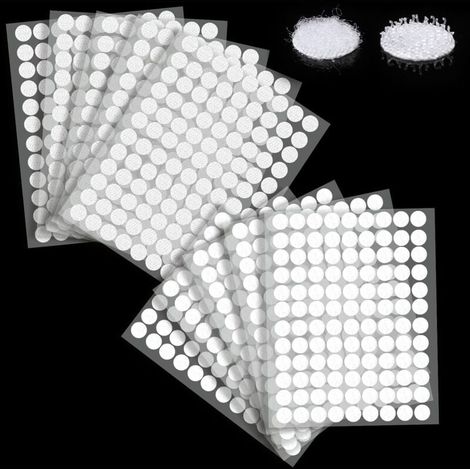 1080 bandes rondes réutilisables, 540 paires de crochets et boucles auto-agrippantes Velcro Ø 10 mm, idéales pour loisirs créatifs, bricolage, organisation et décoration