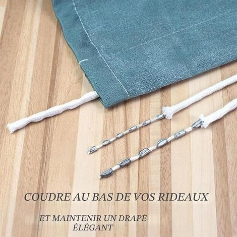 Curtain Weights for Outdoor Curtains to Increase the Weight of Curtains and Prevent Beating of Curtains (50g/m) (1/2)