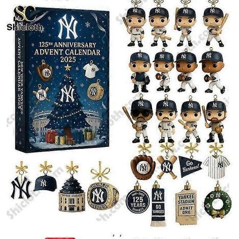Weihnachtsdekoration zum 125-jährigen Jubiläum der New York Yankees mit 24-tägigem Countdown (Überraschungsbox) (1/5)