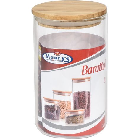 MAURY'S BARATTOLO CUCINA IN VETRO TAPPO ERMETICO 10 X H 17.2 CM