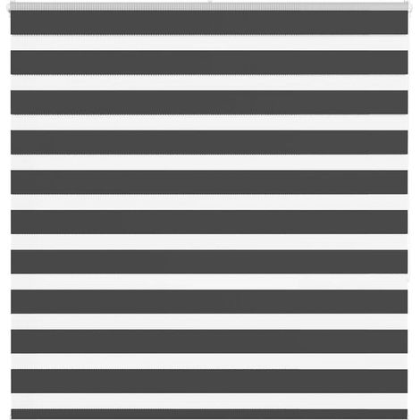 Doppelrollo Schwarz 140x150 cm Stoffbreite 135,9 cm Polyester