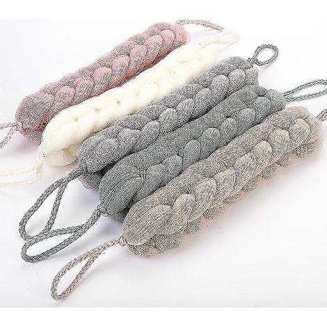 Éponge de bain filet, éponge de bain en maille, serviette de bain élastique en maille, usage domestique pour adultes et enfants, éponge de bain nettoyante pour le corps, gommage pour le dos (1/5)