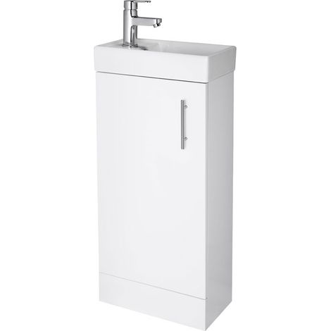 Harley 400mm Gloss White Floor Standing Unit