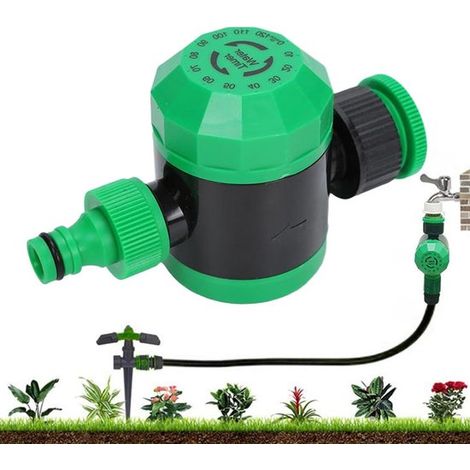 Temporizador de riego - Temporizador de agua - Riego de jardín - Doble salida - 14 x 8,3 cm - Atributo único (1/5)