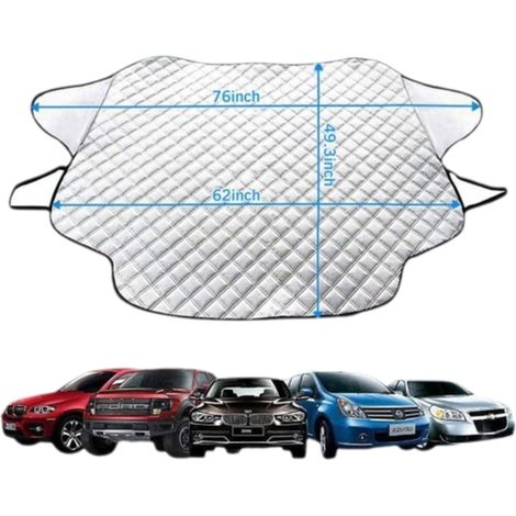 Pare-Brise Avant - Bâche Magnétique Pare-Soleil Anti-Givre Anti-UV Repliable - Pour Voiture et SUV - 193 x 126 cm (1/5)