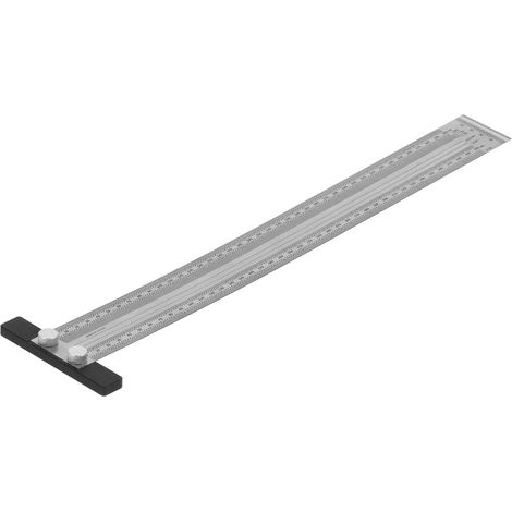 Règle de ligne de traçage en acier inoxydable de haute précision pour le marquage du travail du bois mesurant 400mm (1/5)