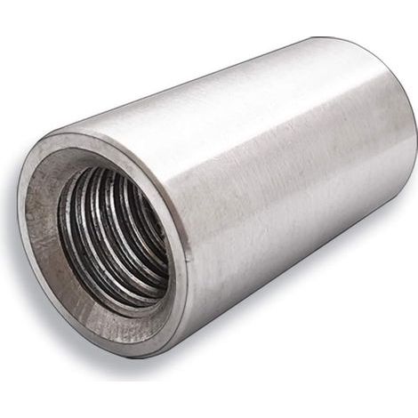 Round threaded sleeve A2 stainless steel - Connection nut - V2A - Round design M6 M8 M10 M12 M16 M20 (100, M6 x 25) (1/3)