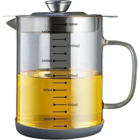 Kitchen Oil Tank With Lid Strong And Durable Glass Oil Container (1/5)