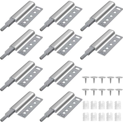 10 Stück magnetische Schieberiegel für Schranktüren, Schieberiegel für Schubladen, Schieberiegel für Schranktüren, Möbel