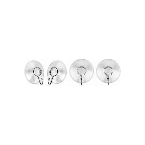 Set mit Saugnäpfen und Haken – Transparent. Für Fenster, Badezimmer und Küchen.