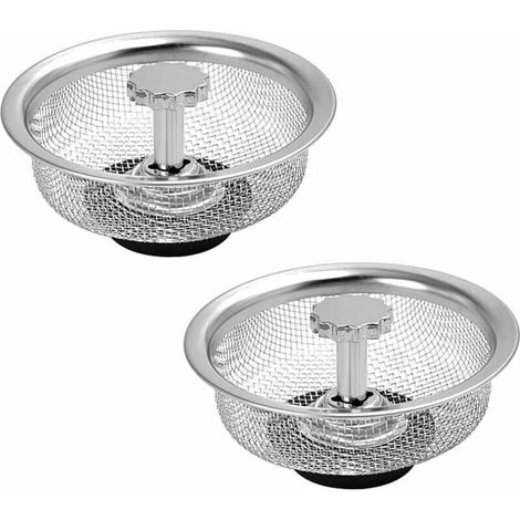 Sink Strainer, Sink Plug, 2pcs Stainless Steel Kitchen Sink Strainer for Kitchen Sink Bathroom Diameter 3.26'' MUMU (1/4)