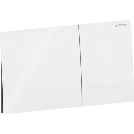 Geberit – Couvercle de plaque de déclenchement Sigma70 – Verre blanc – Dimensions 240x158x11mm – Pour double chasse d'eau