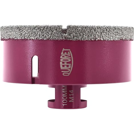 Foret Diamant pour Carrelage 100mm x M14 - Trépan de Forage pour Céramique Porcelaine Marbre Granit pour Meuleuse d'Angle (1/5)