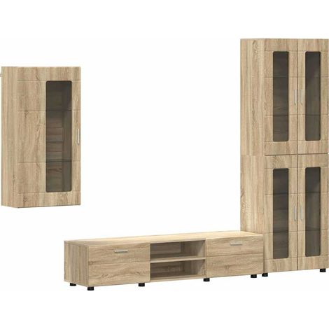 Ensemble meuble TV FLORIN Chêne Sonoma Bois d'ingénierie