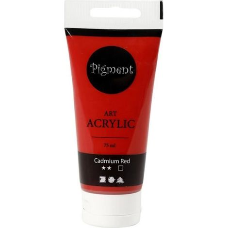Peinture acrylique mate - Pigment Art Acrylic - - 75 ml Rouge