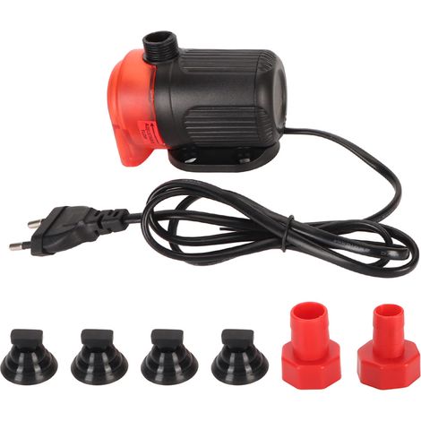 Pompe submersible axe en céramique débit d'eau réglable aspiration inférieure eau silencieuse pour fontaine étang sous-marin 6W prise ue 220V (800L/H 3,3 pieds de levage) (1/5)