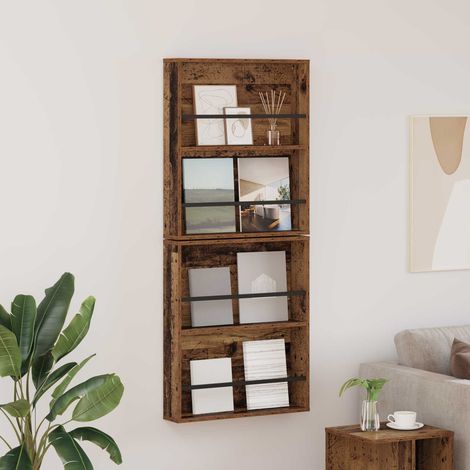 Magazinregal 2 pcs Altholz 60 x 12 x 70 cm Holzwerkstoff