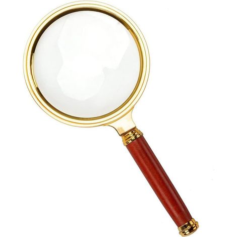 Lente d'ingrandimento portatile 10X, lente in vetro da 80 mm per anziani, francobolli, oggetti d'antiquariato e gioielli (1/4)