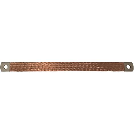 TRECCIA DI MASSA RAME ROSSO mm 350  - MADE IN ITALY