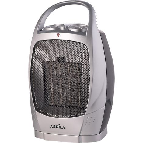 Termoventilatore ceramico 1500w Nero/argento Oscillante 2 potenze 3 funzioni Termost.reg. Antiribaltamento 29x18,5x15cm