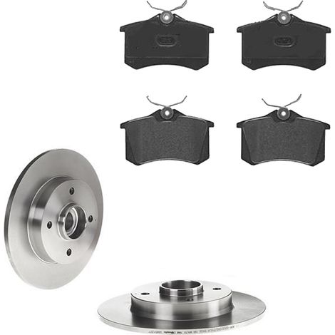 KIT FRENI POSTERIORI compatibile con PEUGEOT 207/207+ (WA,WC) - DISCHI + PASTIGLIE OEM: P 85 020 , P 61 100 / 17893C /SOSTITUZIONE DIRETTA/BASSA POLVERE/SILENZIOSO
