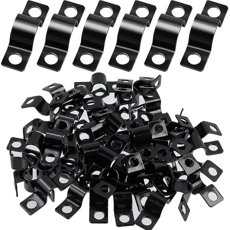60 Pièces Collier Serrage en U Métal, Fixation Grillage Rigide 6 MM (1/5)