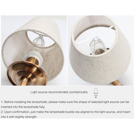 Kit avec 6 coupelles d'abat-jour en tissu pour lustre et arandela type vela, accessoires décoratifs pour l'éclairage du mur et du mur, design élégant pour bureau et décoration intérieure (1/5)