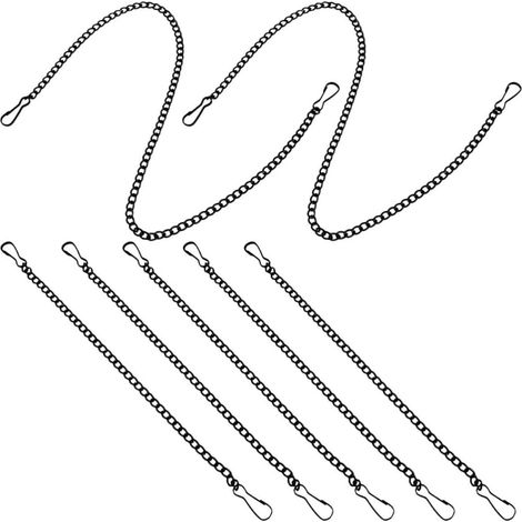 7 chaînes de suspension polyvalentes avec crochets en fer noir et design élégant (1/5)